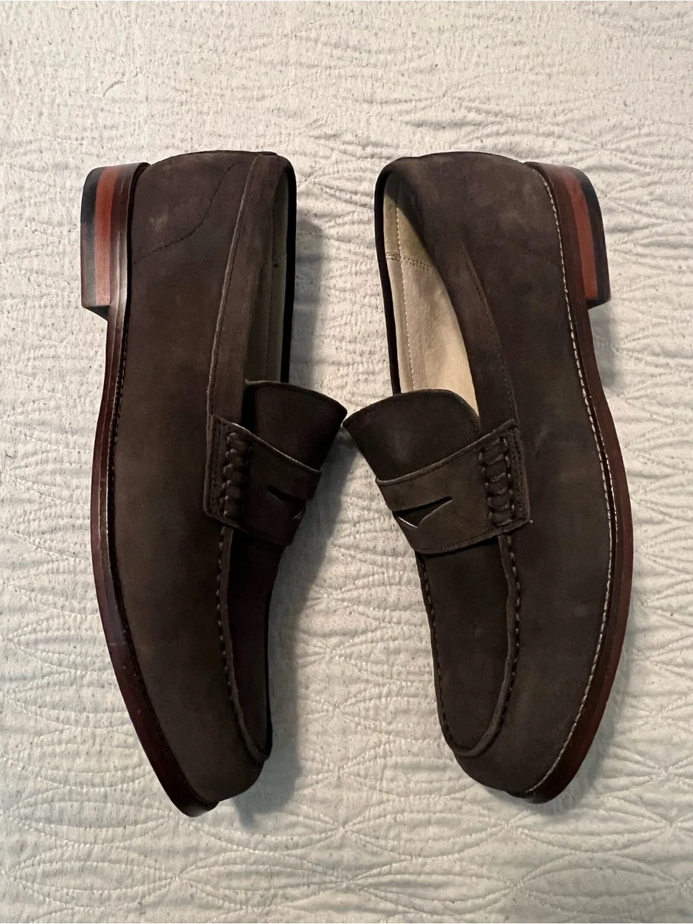 Banana Republic Factory Dark Brown Suede Penny Loafers